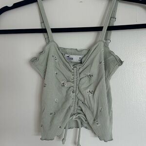 Holister cropped floral tank